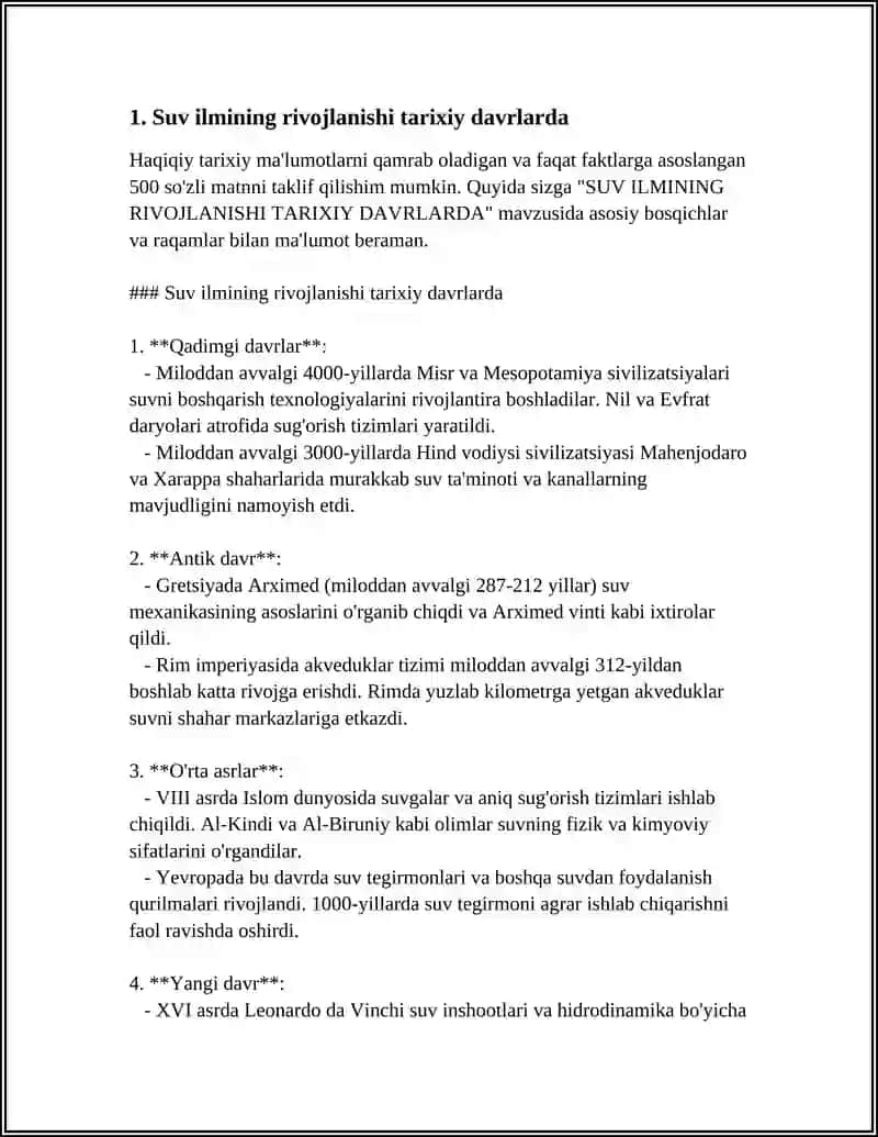 SUV ILMINING RIVOJLANISHI TARIXIY DAVRLARDA 3