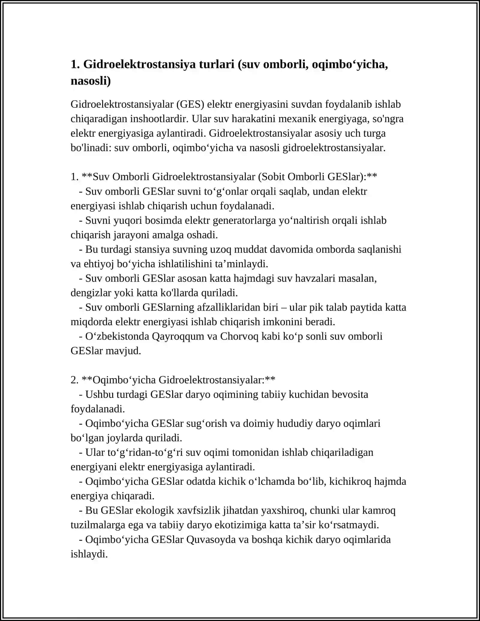 GIDRO ELEKTRO STANSIYALAR 3
