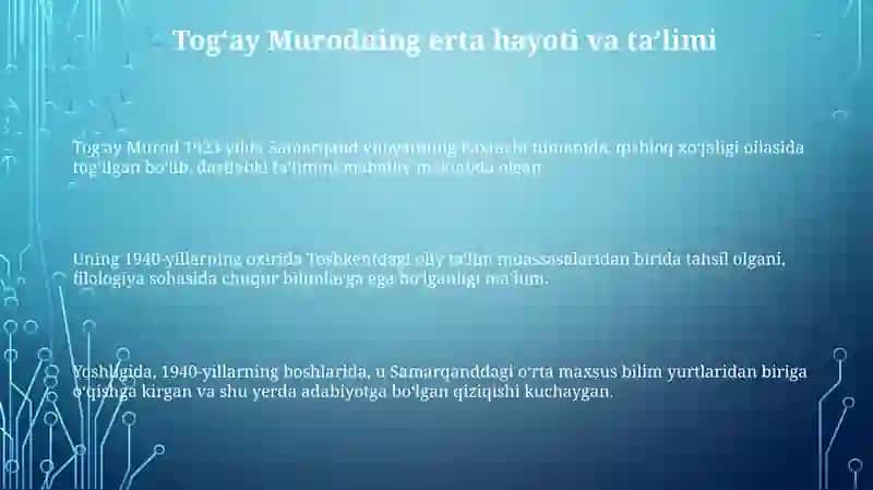 Tog'ay Murod hayoti va ijodi 3