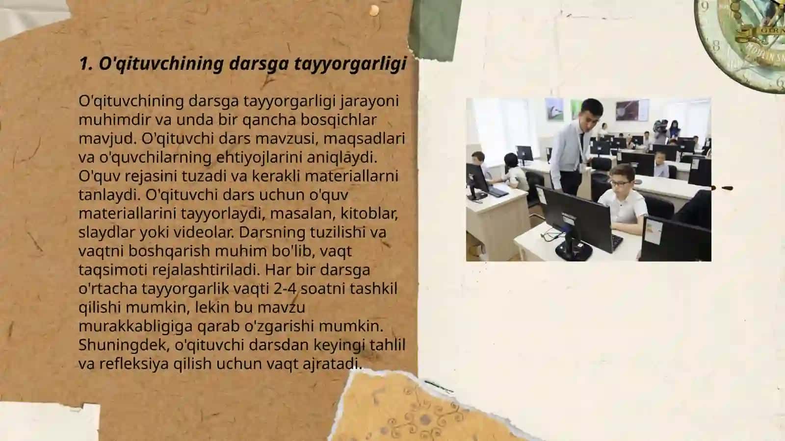 O'qituvchining darsga tayyorgarligi 3