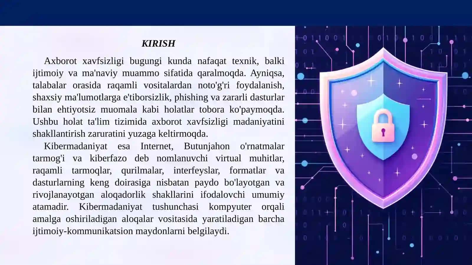 Axborot xavfsizligi va kiber madaniyat 3
