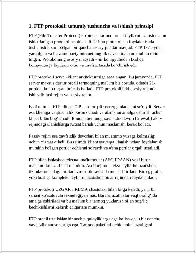 FTP protokoli: umumiy tushuncha va ishlash printsipi 3