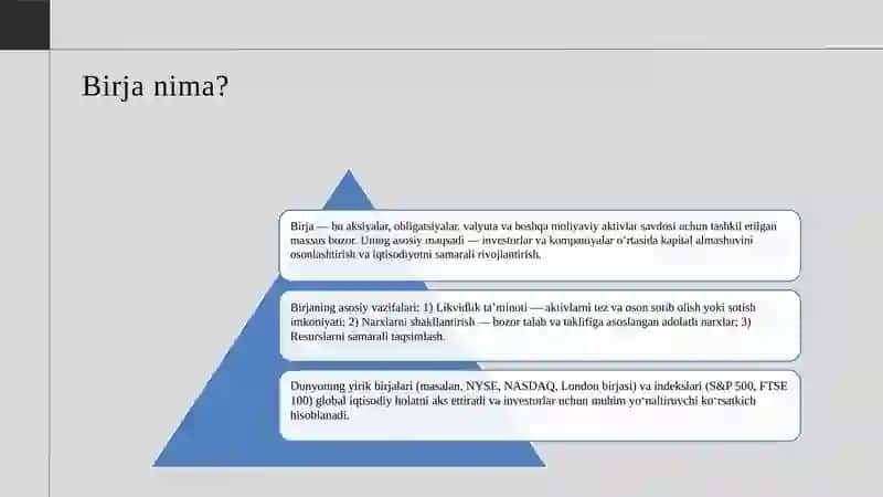 Jahon fond birjalari va birja indekslari 3