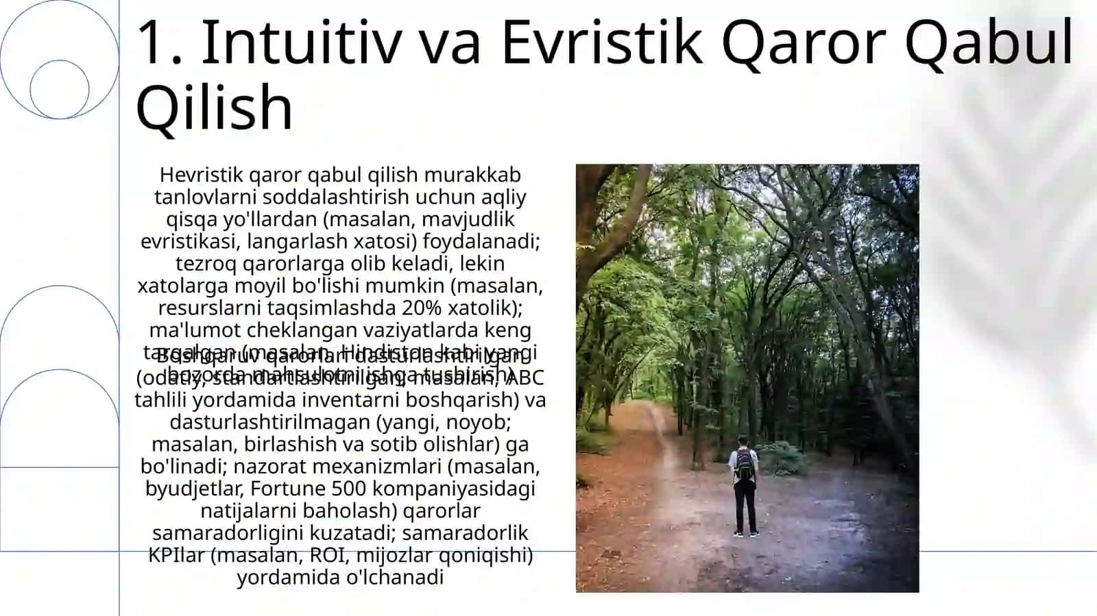 Intuitiv va Evristik Qaror Qabul Qilish 3