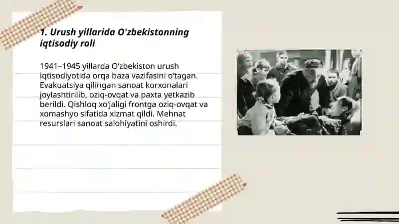Ikkinchi jahon urushi yillarida O'zbekiston 3