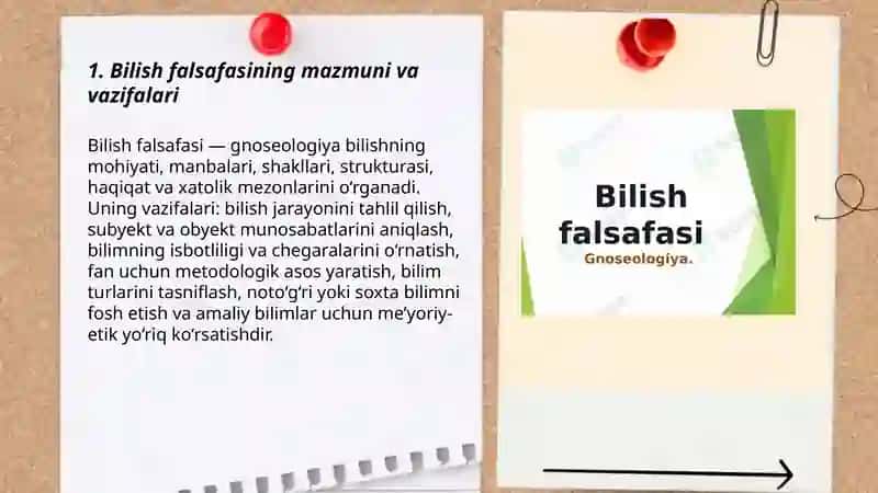 Bilish falsafasi- gnoseologiya 3