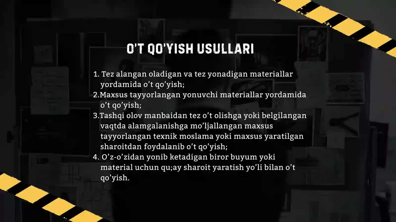 O’t Qo’yish jinoyatini tergov qilish 3