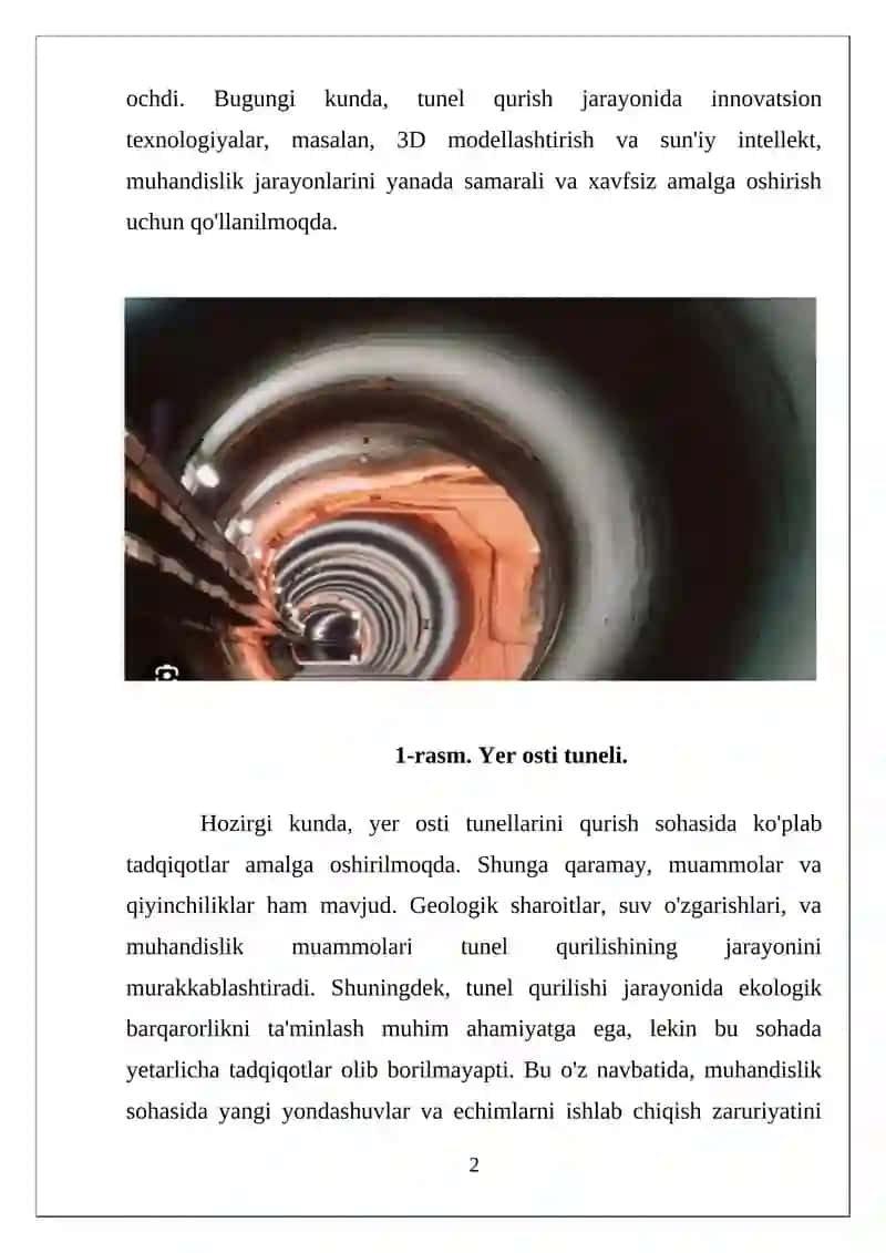 YER OSTI TUNELLARI QURILISHI HAQIDA 3
