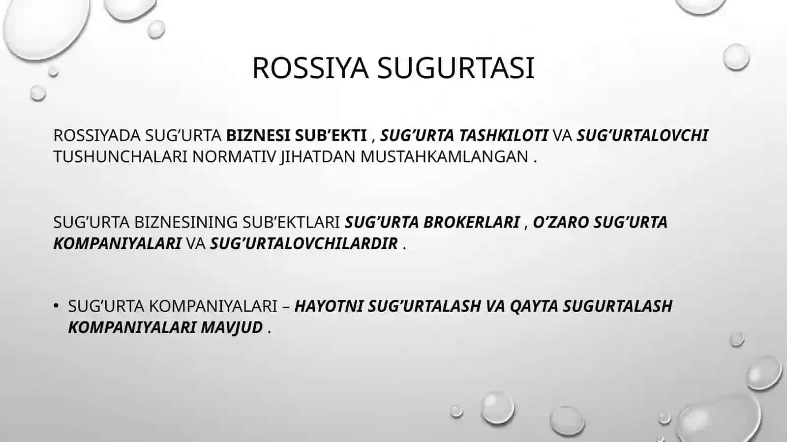 ROSSIYA SUG’URTA KOMPANIYASI 3