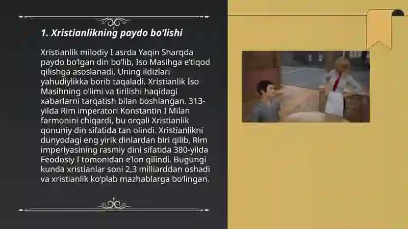 Xristian dini tarixi va asosiy g'oyalari 3