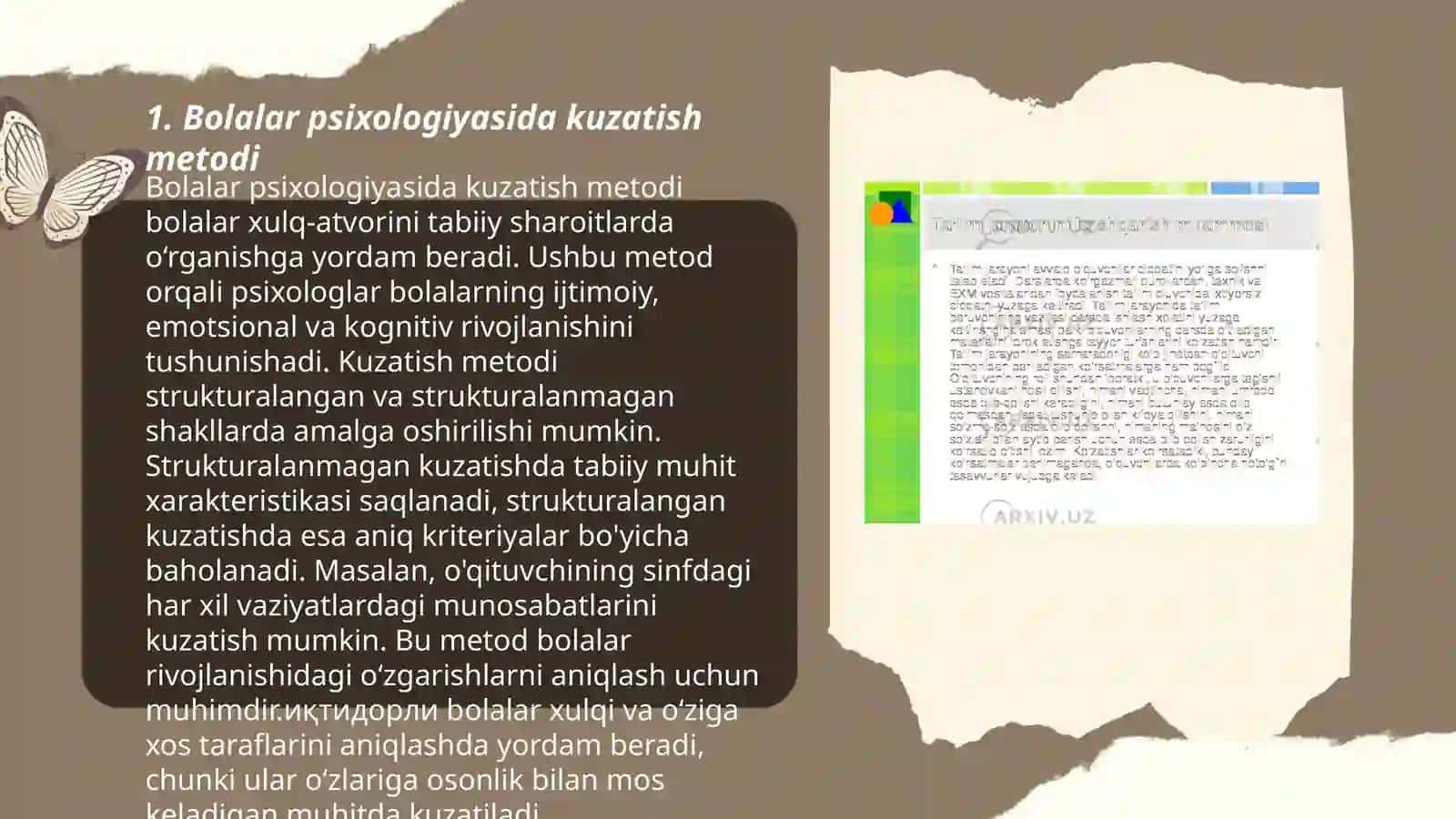 Bolalar psixologiyasining asosiy metodlari 3