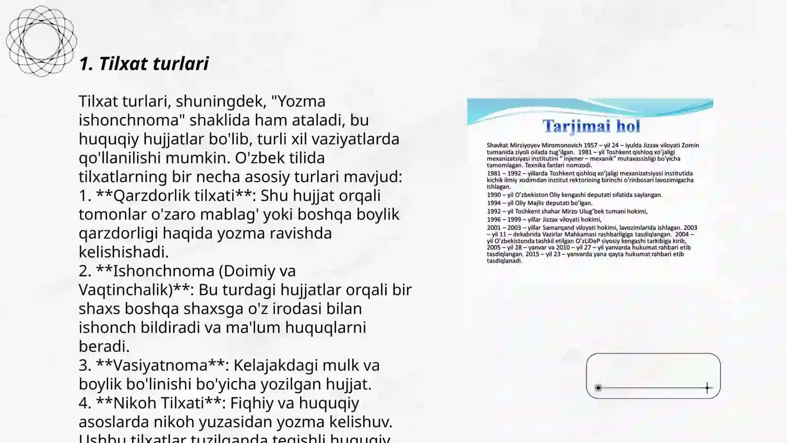 Tilxat turlari 3