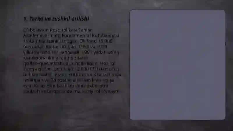 O‘zbekiston Respublikasi Fanlar Akademiyasining Fundamental Kutubxonasi 3