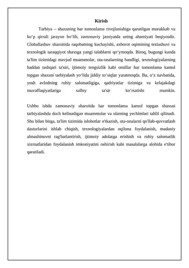 Hozirgi kunda barkamol shaxsni tarbiyalash muammolari va ularning yechimlari 3