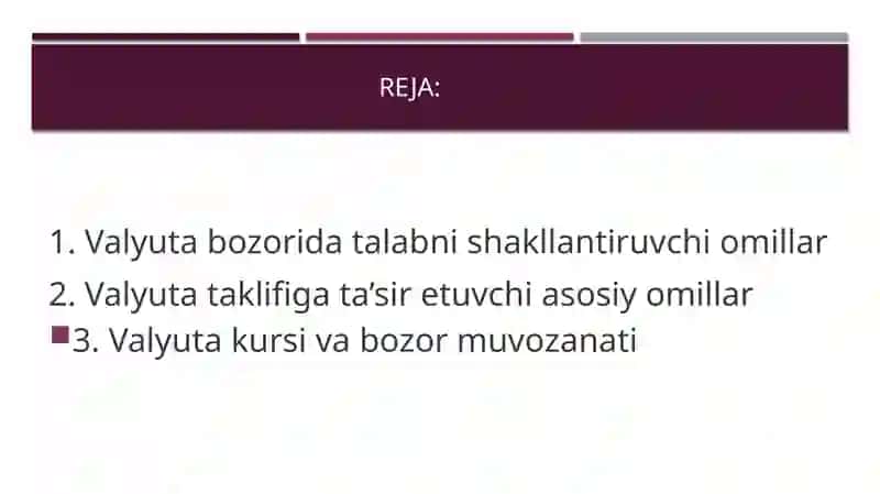 Valyuta bozorida talab va taklif omillari 3