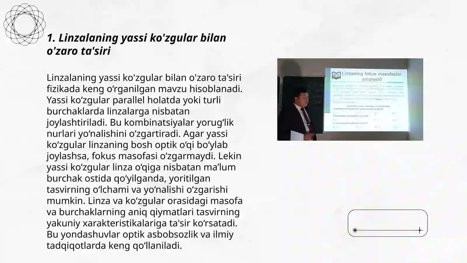 Linzaning fokus masofasini aniqlash 3