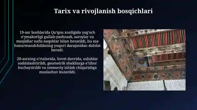 Fargʼona yogʼoch o‘ymakorligi badiiy xususiyatlari 3