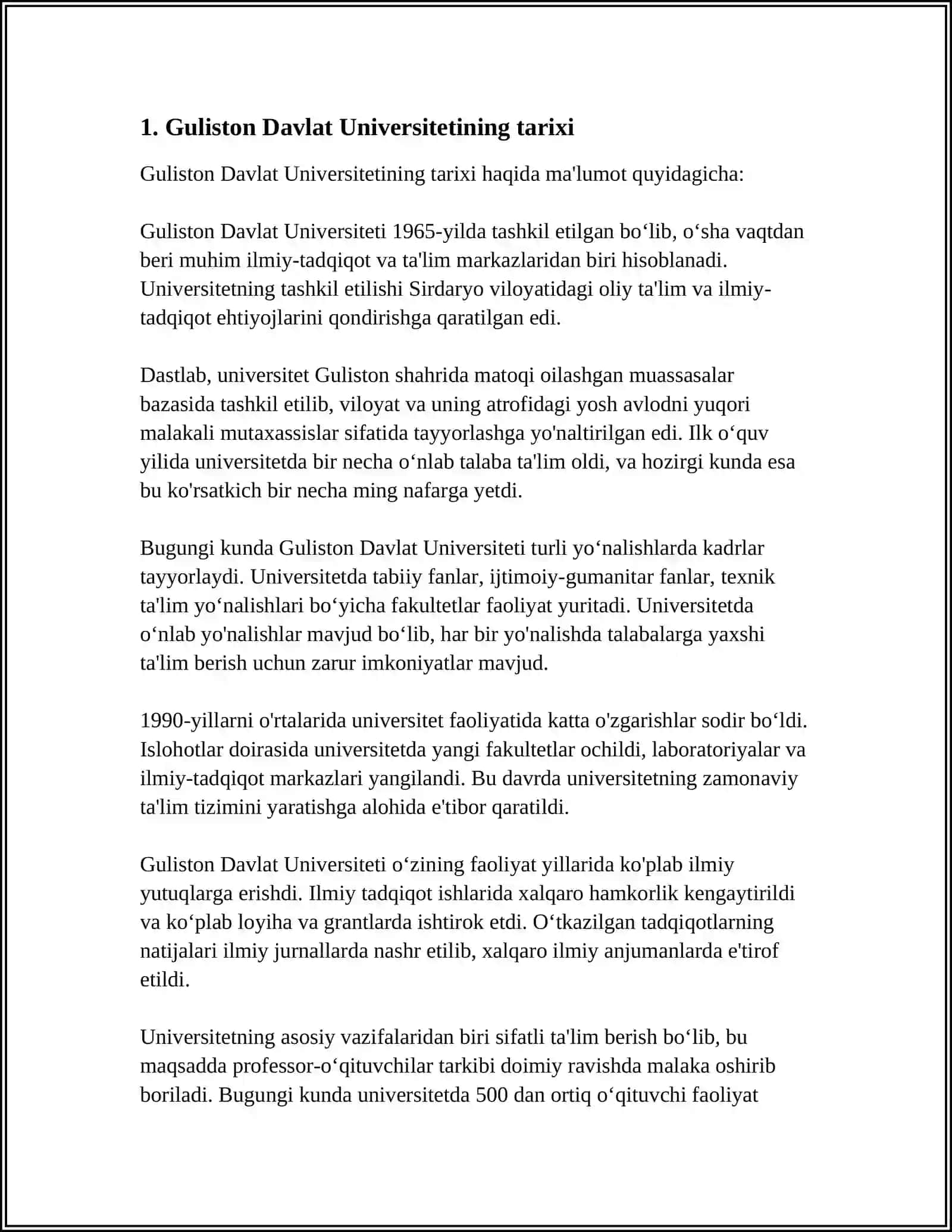 GULISTON DAVLAT UNIVERSITETI TAHLILI 3