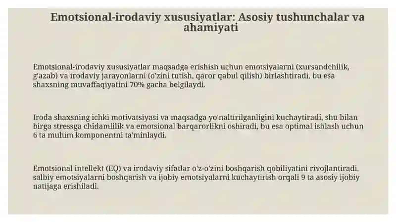 Emotsional-irodaviy xususiyatlar 3
