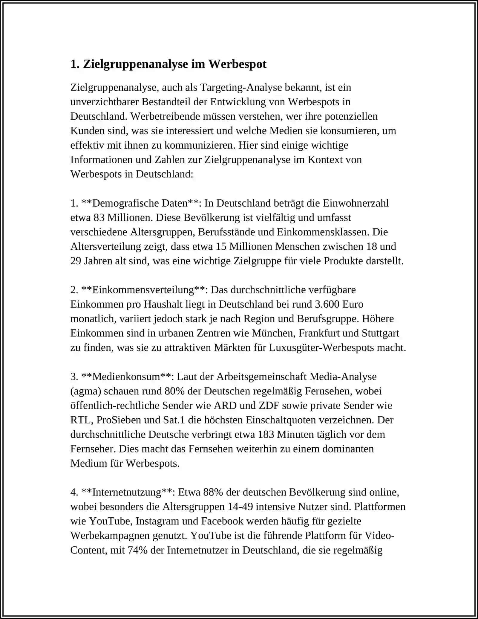 REFERAT Thema: WERBESPOT ALS TEXT 3