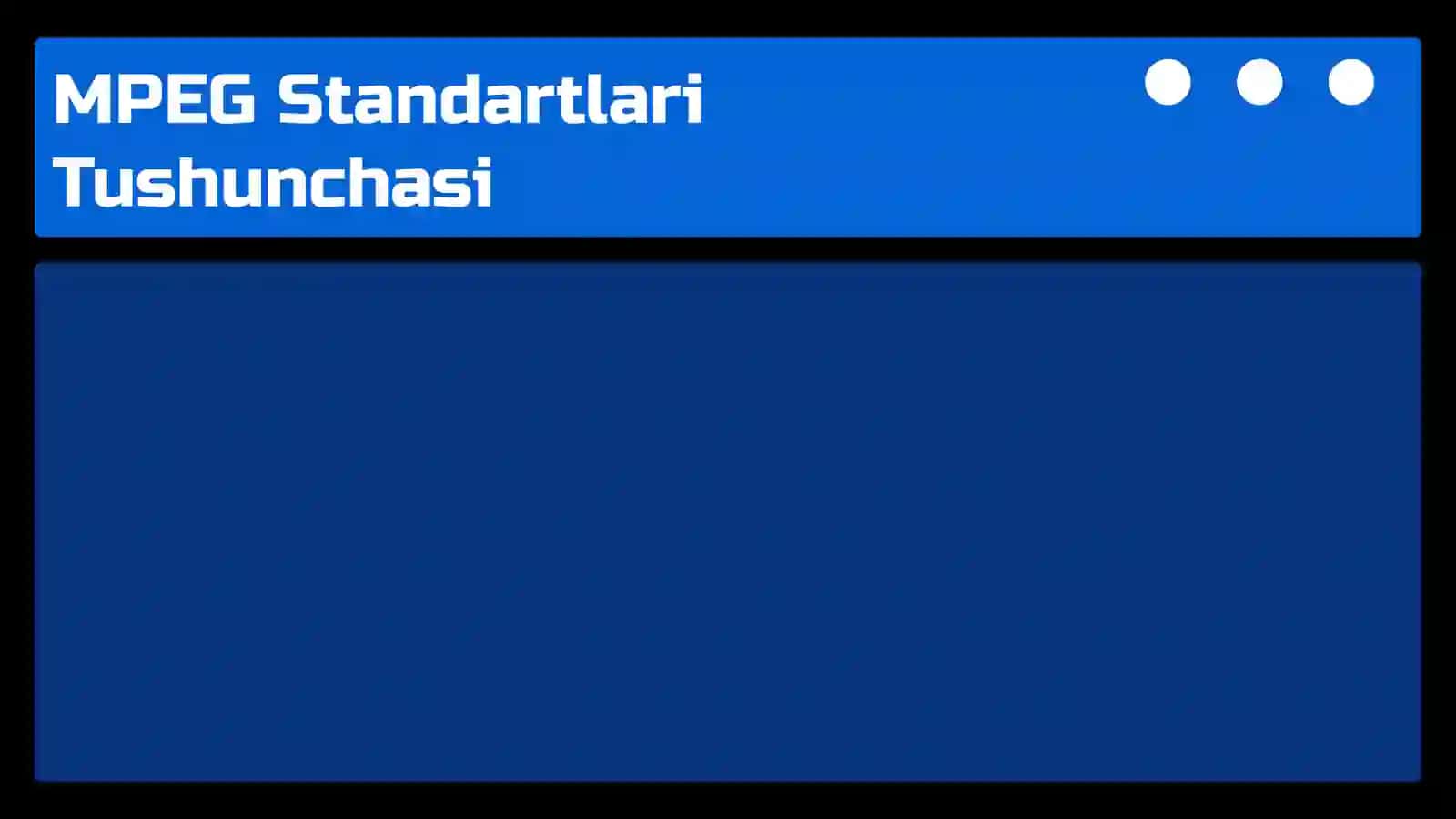 MPEG standartlarini solishtirish algoritmlari 3