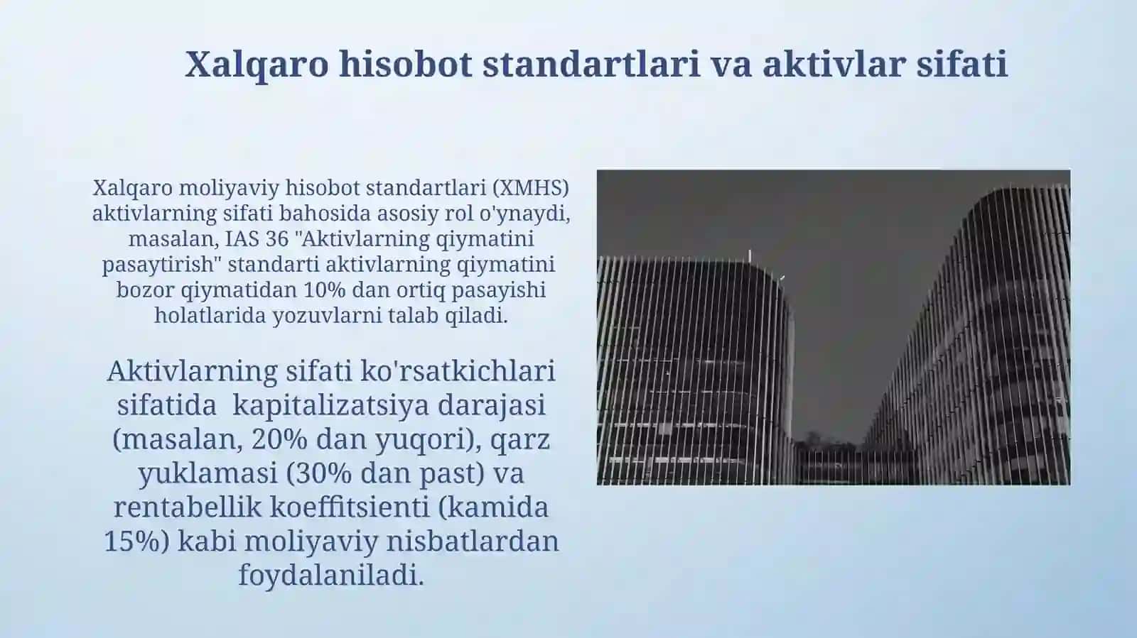 Xalqaro amaliyotda aktivlar sifatini aniqlash koeffitsiyentlari 3
