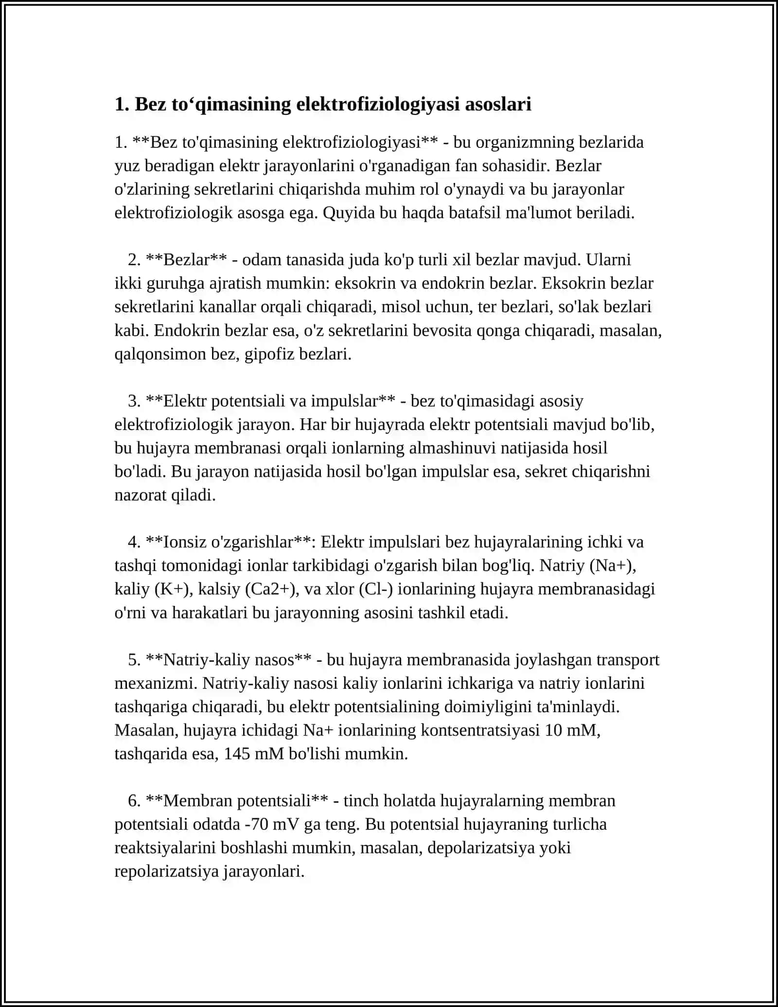 BEZ TOʻQIMASINING ELEKTROFIZIOLOGIYASI 3