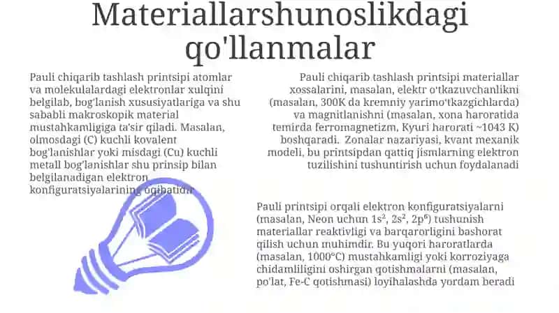 Pauli prinsipini o'rganish 3