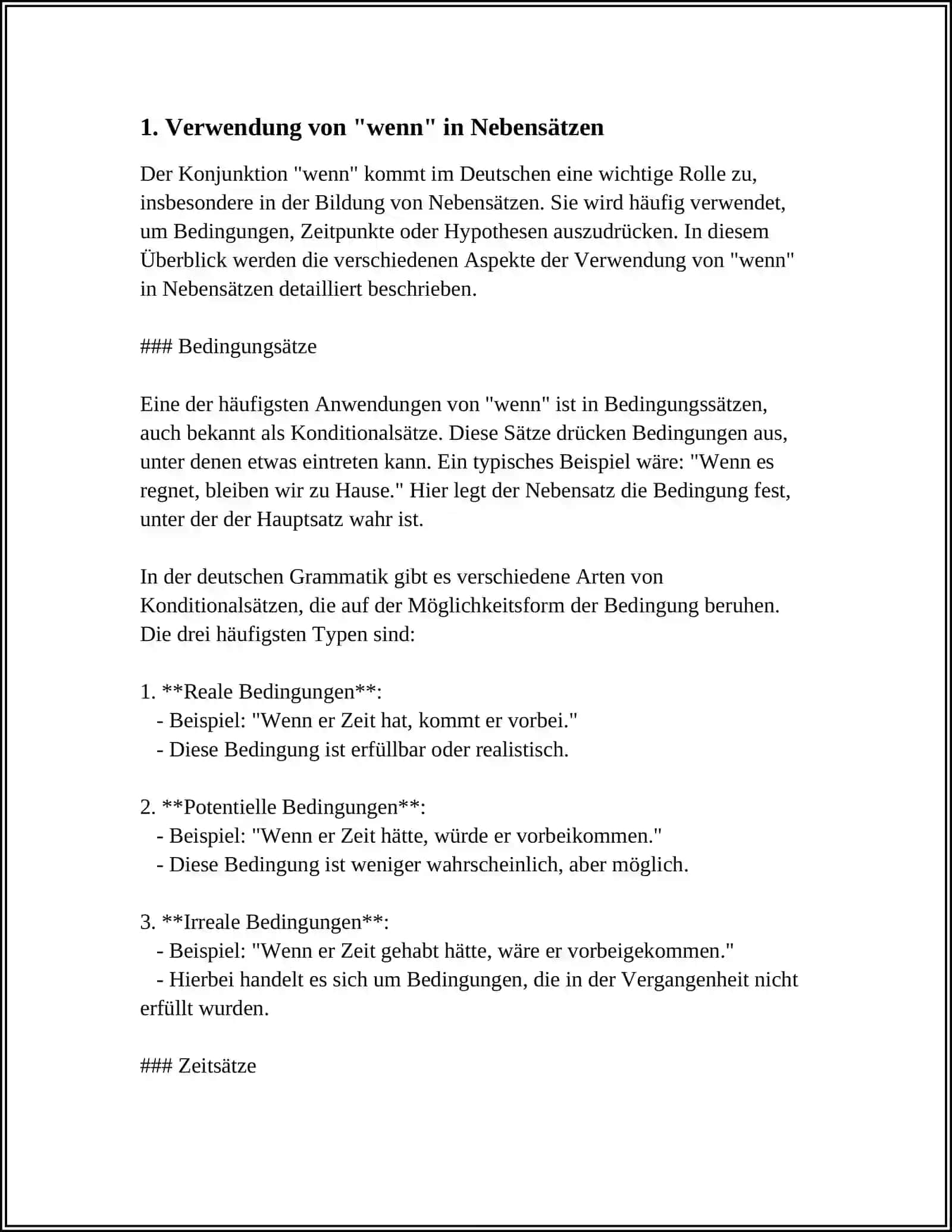 GRAMMATIK: NEBENSATZ MIN WENN 3