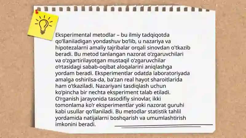 Hozirgi zamon psixologiyasining tadqiqot metodlari 3