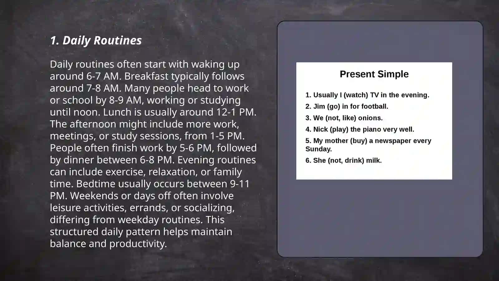 Present simple 3