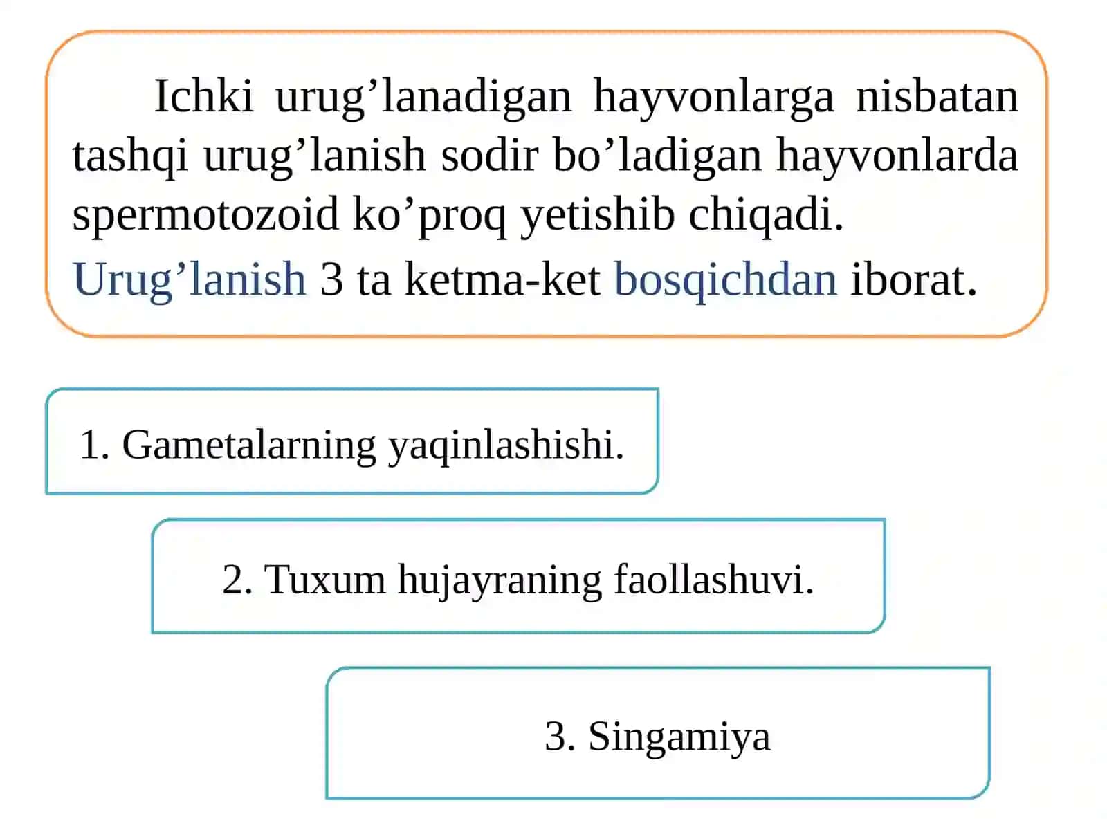 Urug’lanish va otalanish biologiyasi 3