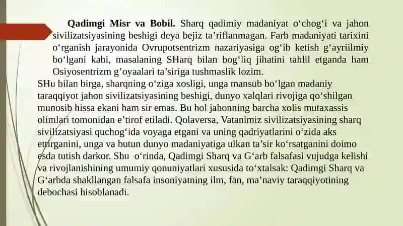 Sharq va G'arb Mutafakkirlari 3