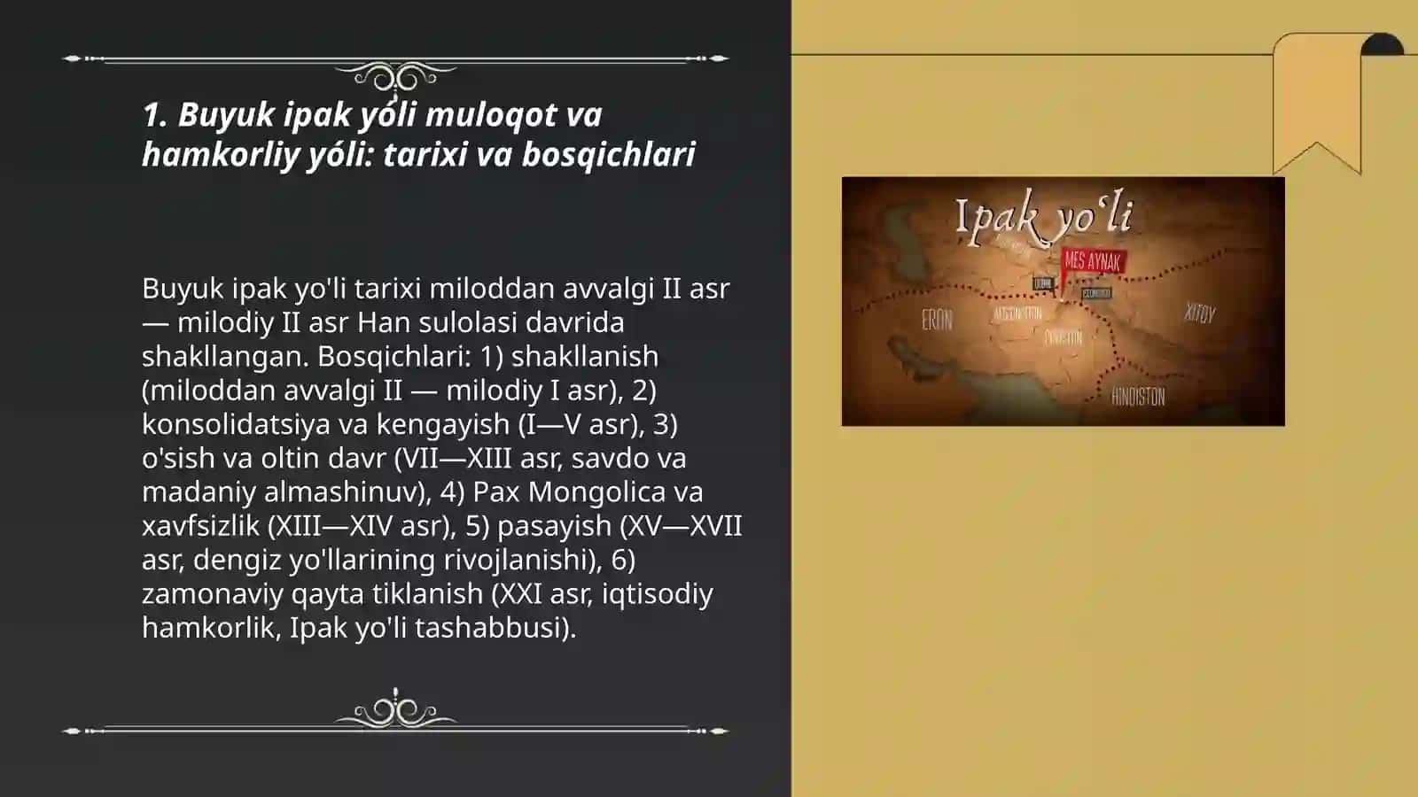 Buyuk ipak yóli muloqot va hamkorliy yóli 3