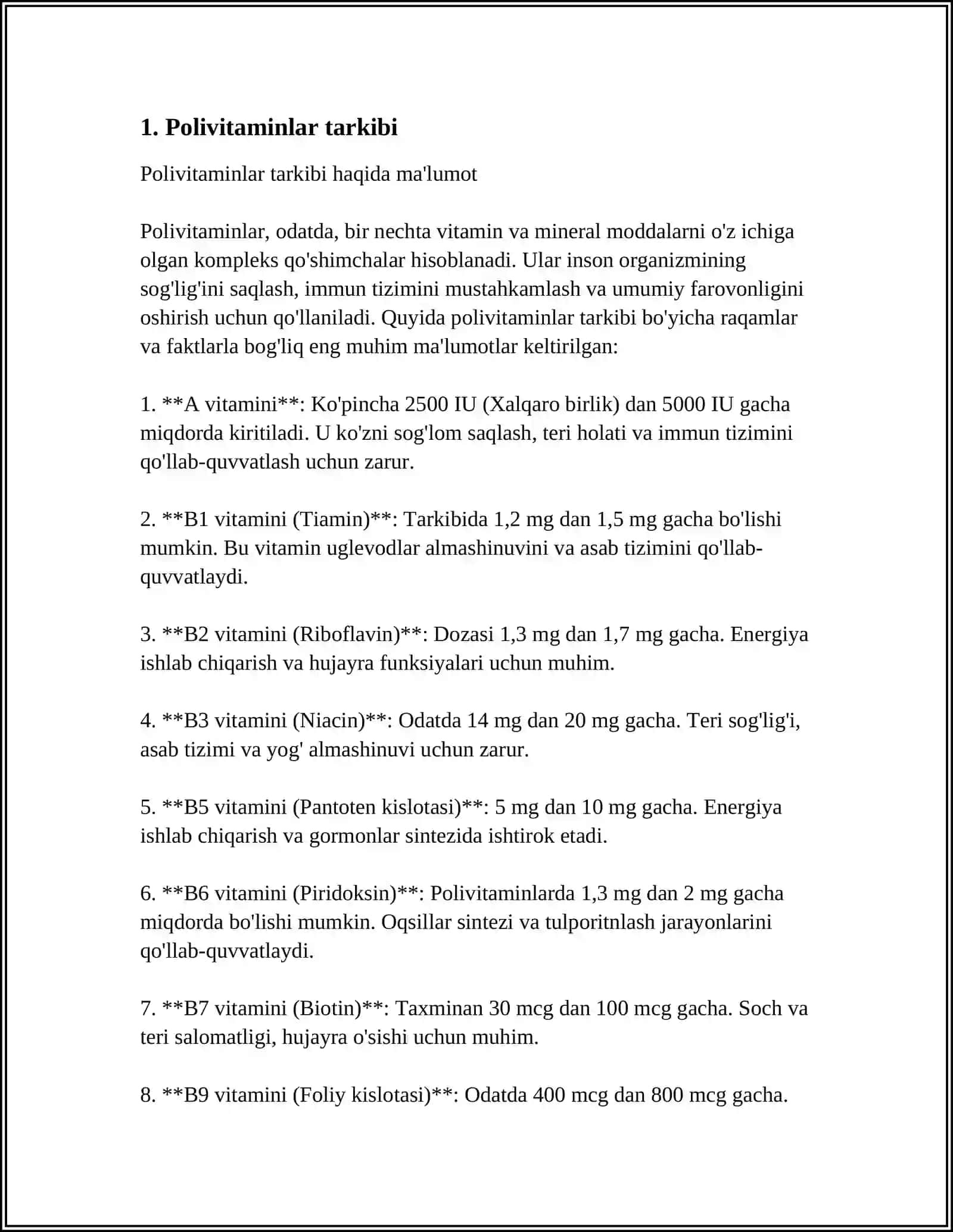 POLIVITAMINLARNING FARMAKODINAMIKASI 3