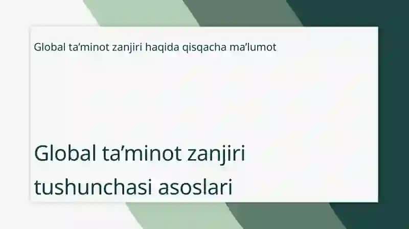 Global ta’minot zanjiri boshqaruvi 3