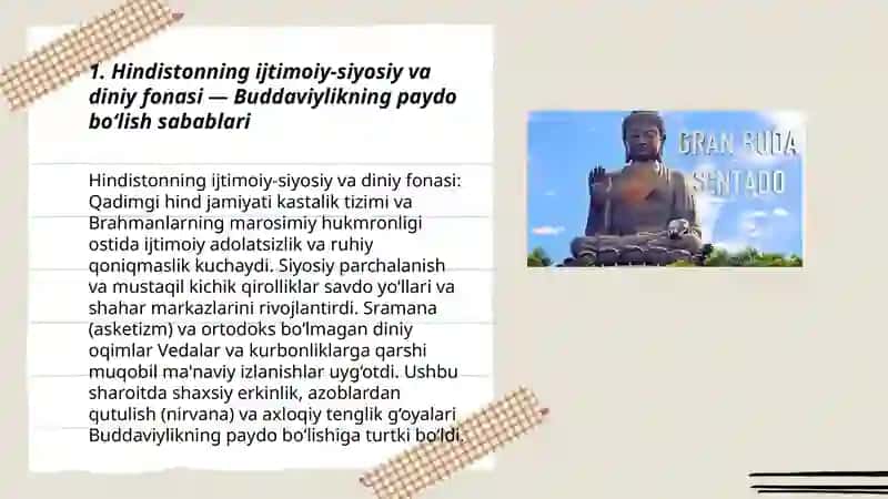 Buddaviylikning vujudga kelishi 3