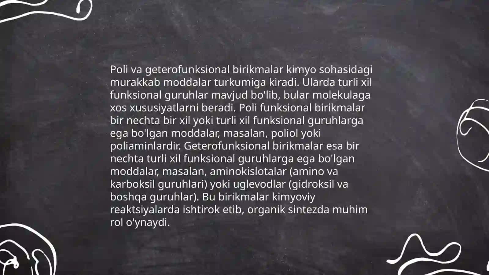 Poli va geterofunksional birikmalar 3