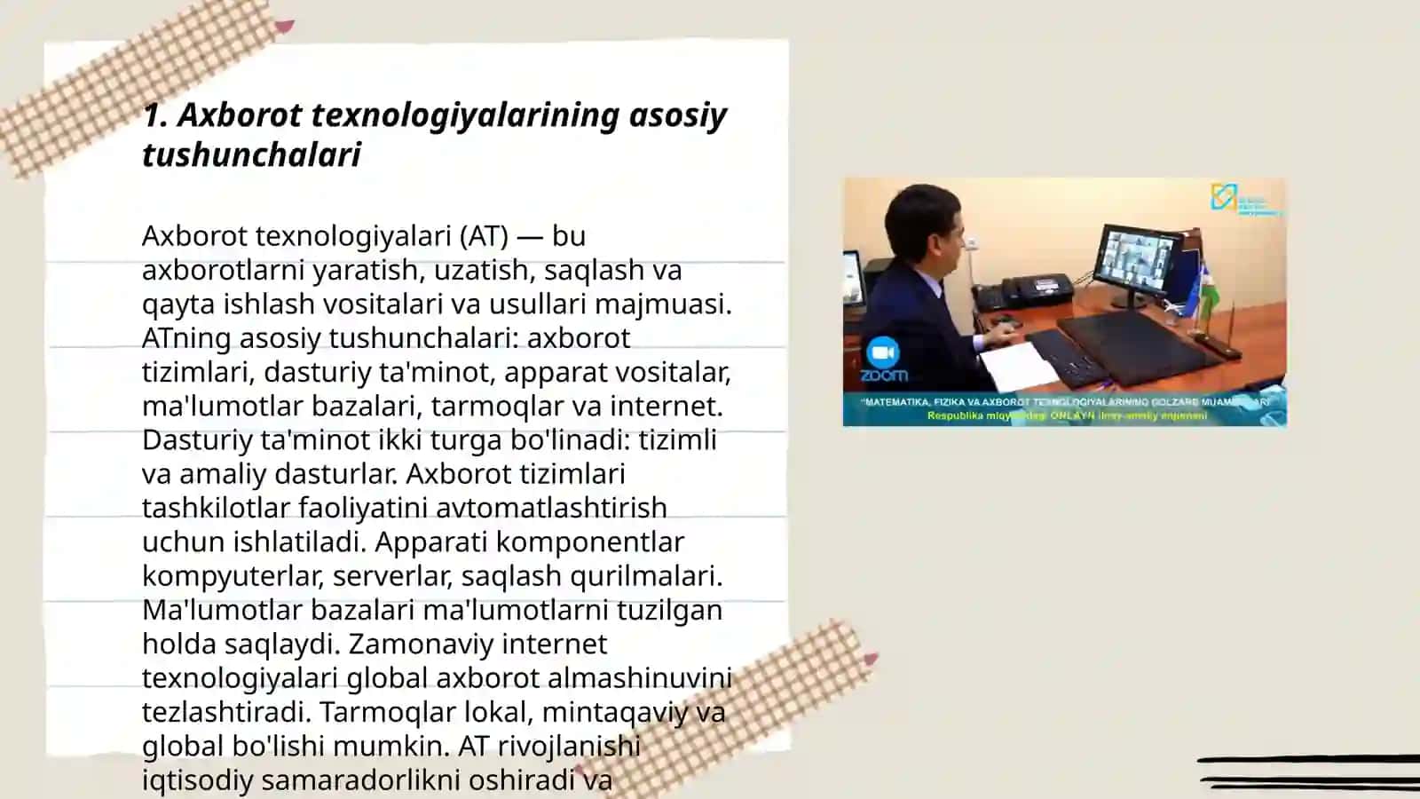 Axborot texnologiyalarining texnik vositalari 3