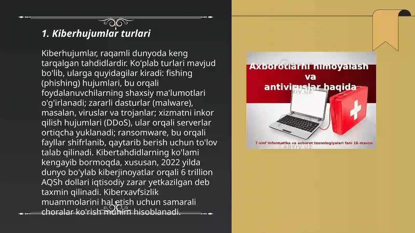 veb xavfsizligi: asosiy tahdidlar va himoya usullari 3