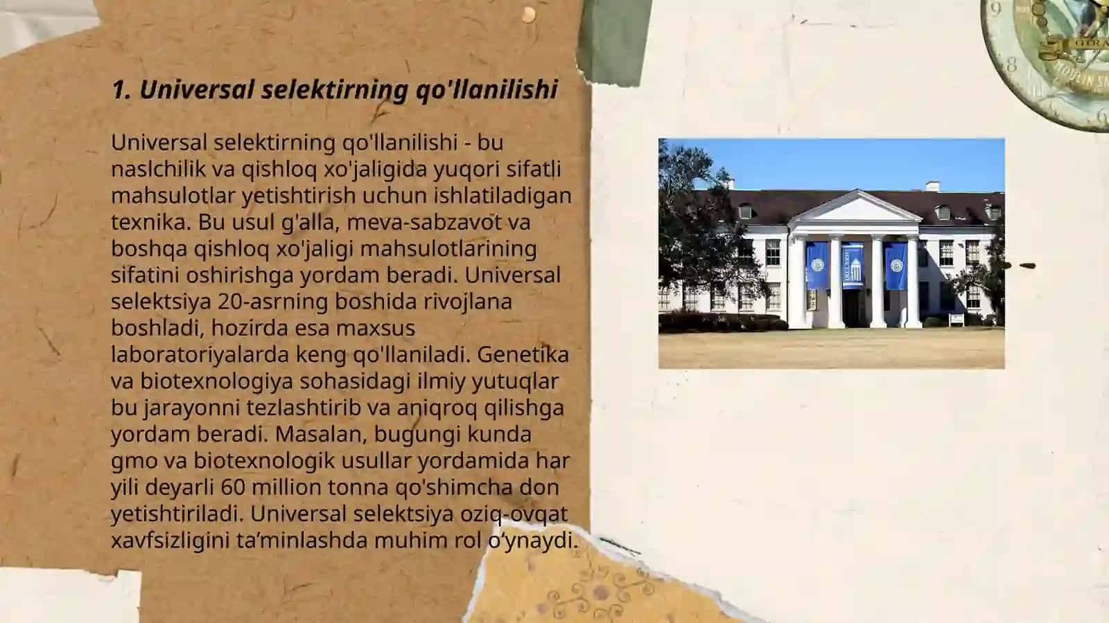 Universal selektirning qo'llanilishi 3