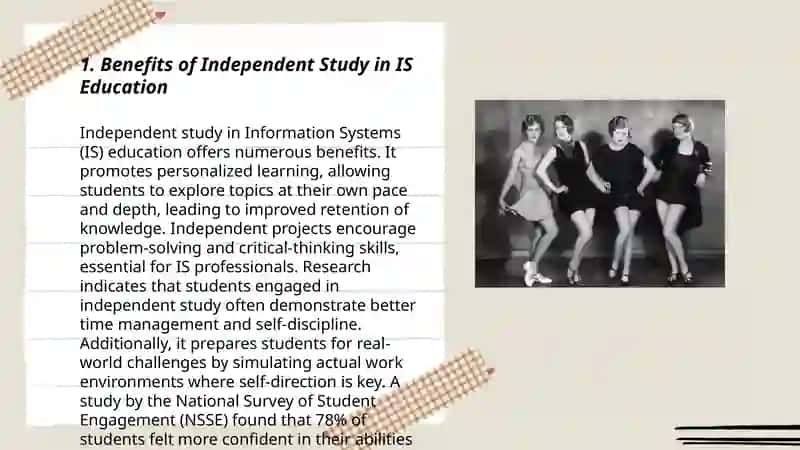 The role of independent study in teaching IS Classes 3