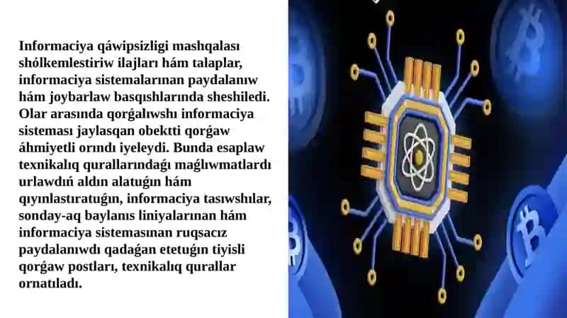 Maǵlıwmatlar texnikasining asossiy jihatlari 3