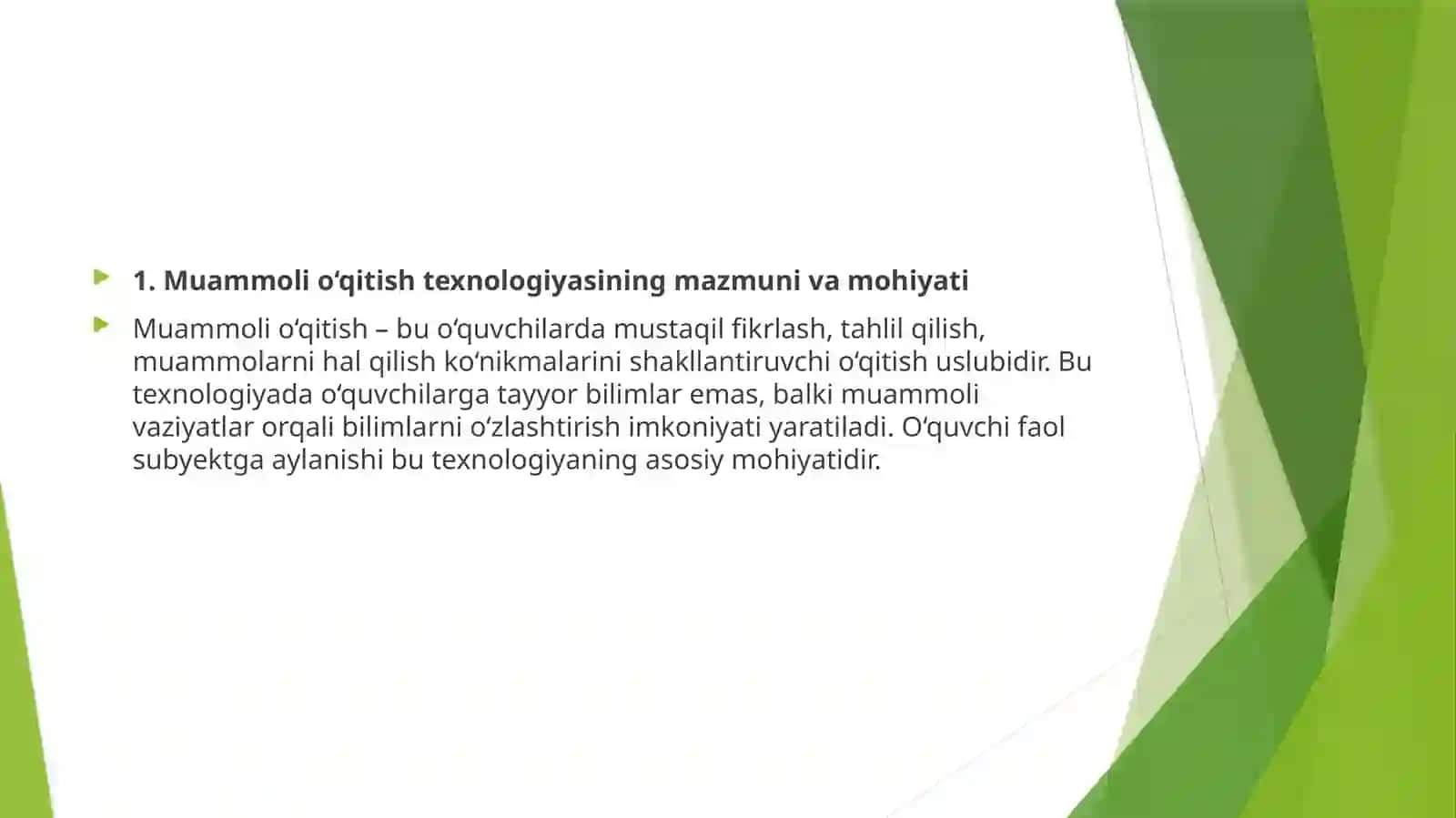 Muammolio‘qitish texnologiyasini qo’llash 3