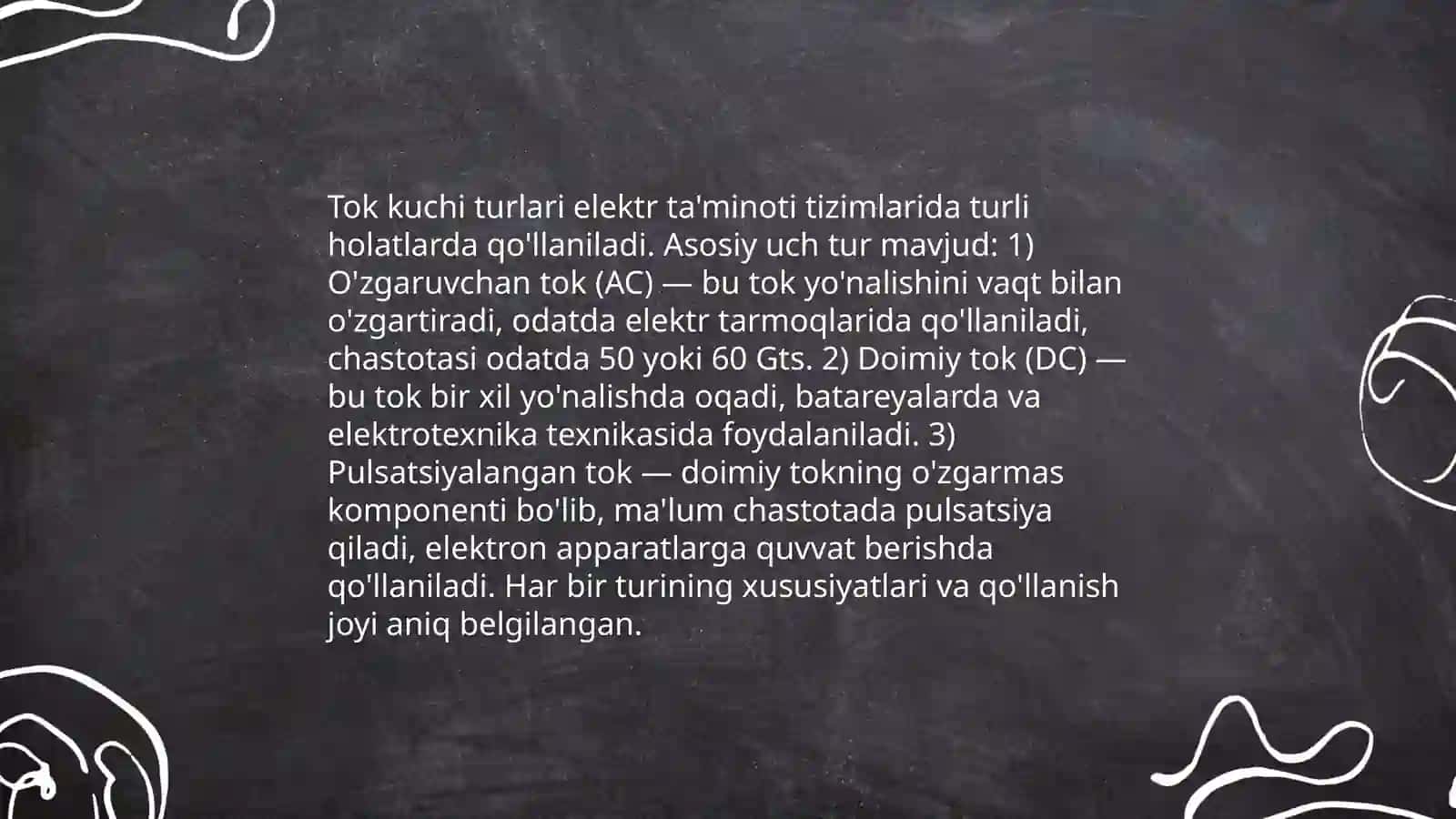 Tok kuchi va tok zichligi 3