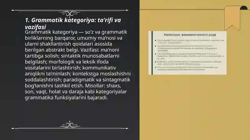 Grammatika kategoriya haqida umumiy ma'lumot 3