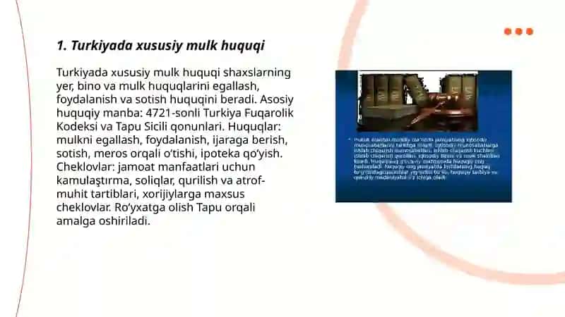 Turkiya mulk huquqi shakllari 3