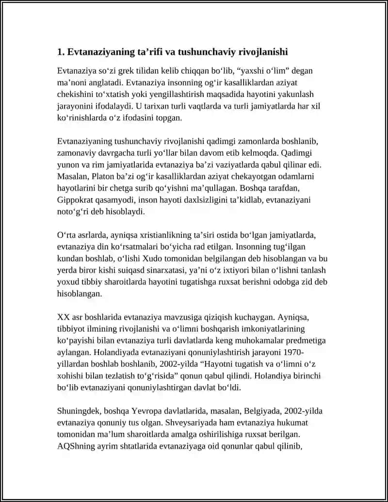 EVTANAZIYA TARIXI VA UNING TURLARI 3