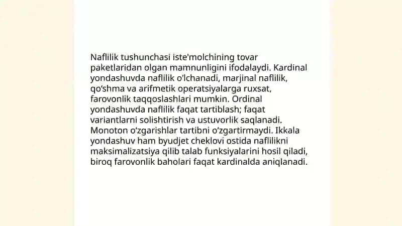 Iste'molchi xulqi nazariyasi 3