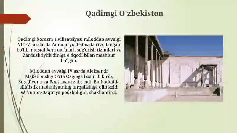 Qadimgi Oʻzbekiston 3